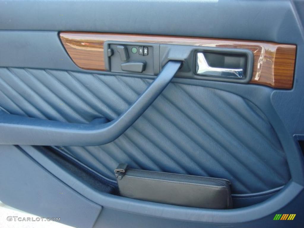 1991 Mercedes-Benz S Class 420 SEL Blue Door Panel Photo #48275485
