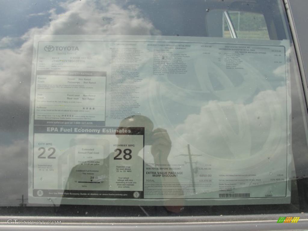 2011 Toyota RAV4 I4 Window Sticker Photos