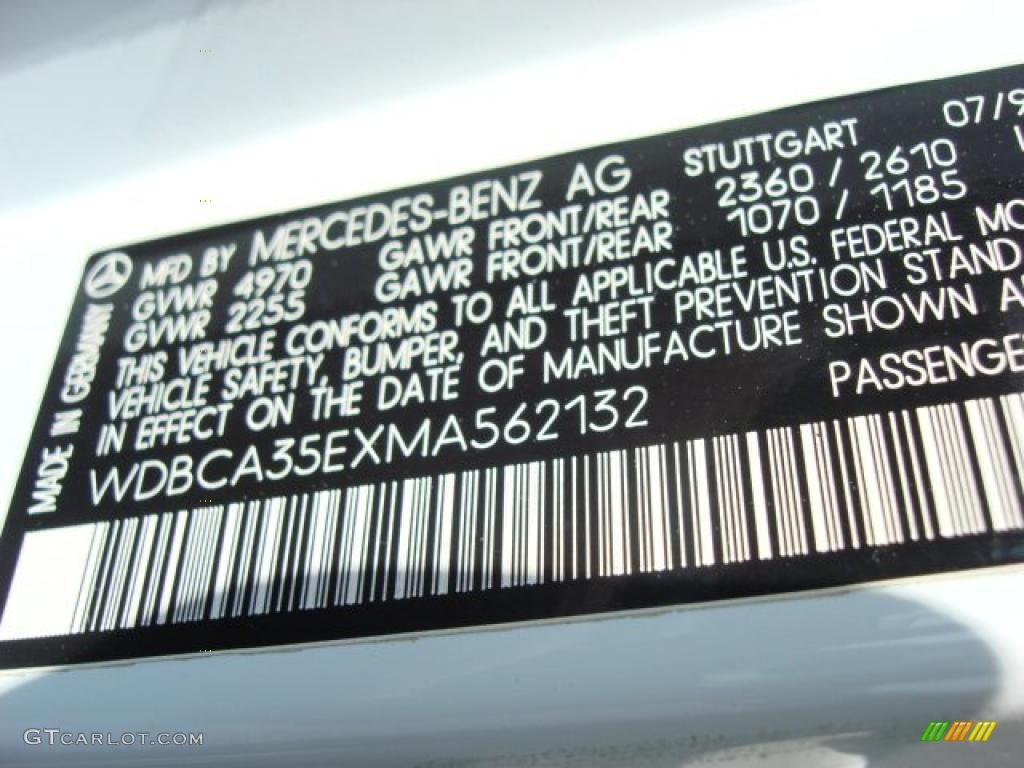 1991 Mercedes-Benz S Class 420 SEL Info Tag Photo #48275650