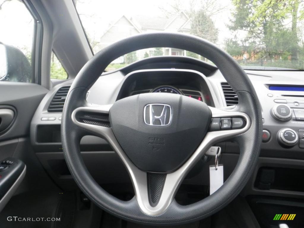 2010 Honda Civic LX Sedan Gray Steering Wheel Photo #48276166