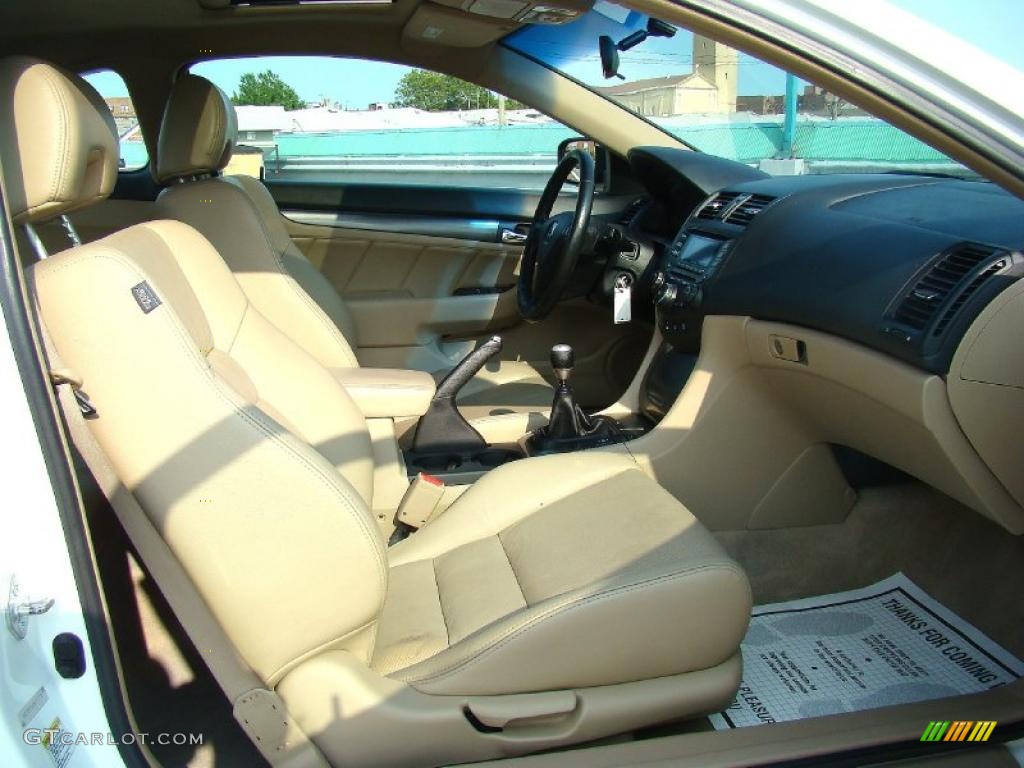 Ivory Interior 2005 Honda Accord EX V6 Coupe Photo #48276568