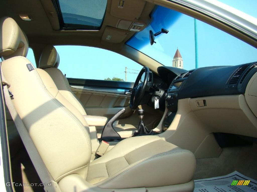 Ivory Interior 2005 Honda Accord EX V6 Coupe Photo #48276583