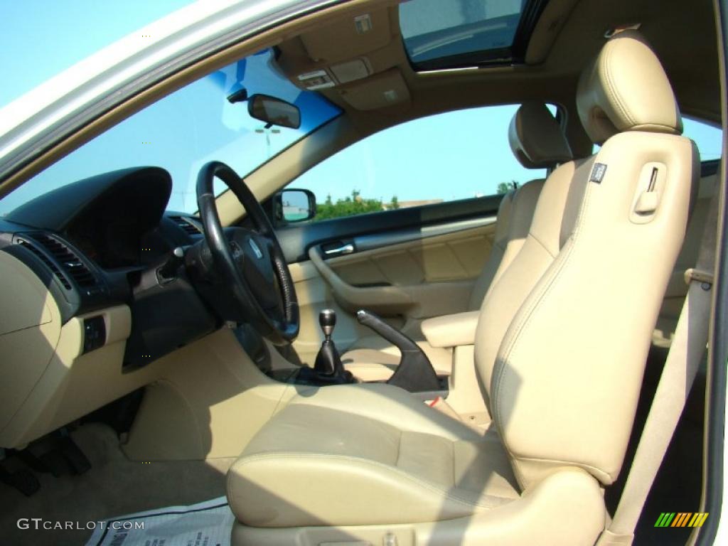 Ivory Interior 2005 Honda Accord EX V6 Coupe Photo #48276679