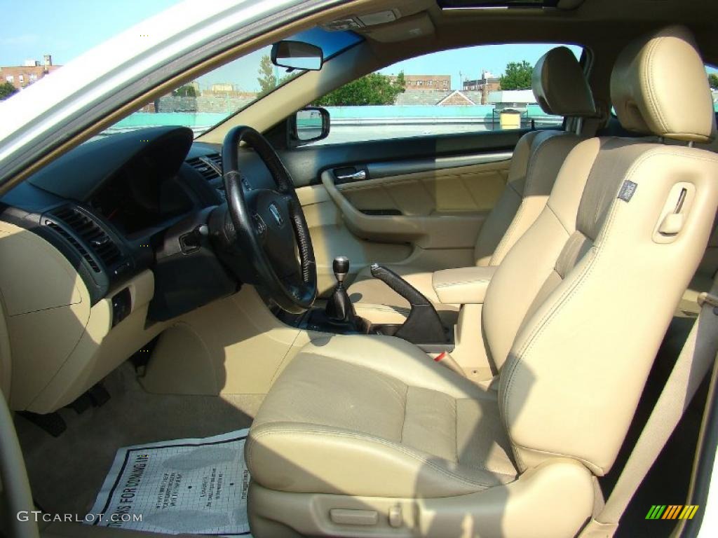 Ivory Interior 2005 Honda Accord EX V6 Coupe Photo #48276709