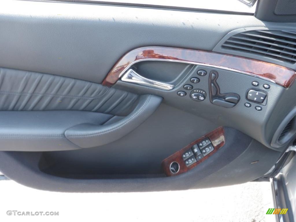 2005 Mercedes-Benz S 55 AMG Sedan Charcoal Door Panel Photo #48276898