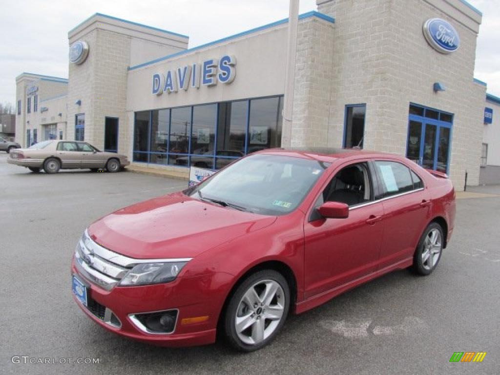 2010 Fusion Sport - Sangria Red Metallic / Charcoal Black/Sport Black photo #1