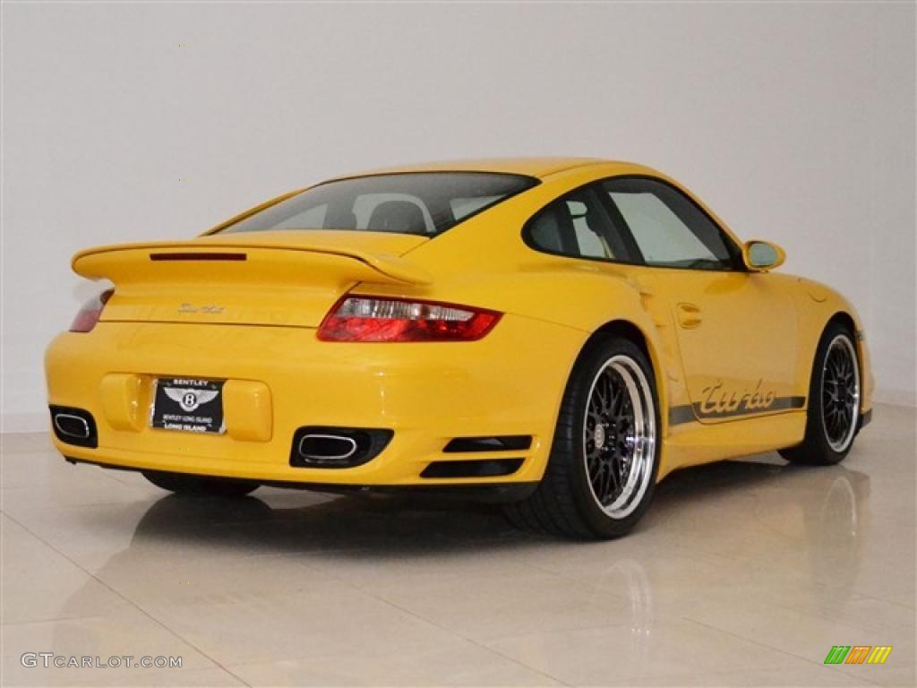 2007 911 Turbo Coupe - Speed Yellow / Black photo #7