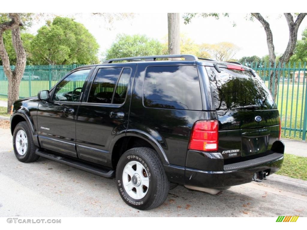 2002 Explorer Limited 4x4 - Black Clearcoat / Midnight Grey photo #6