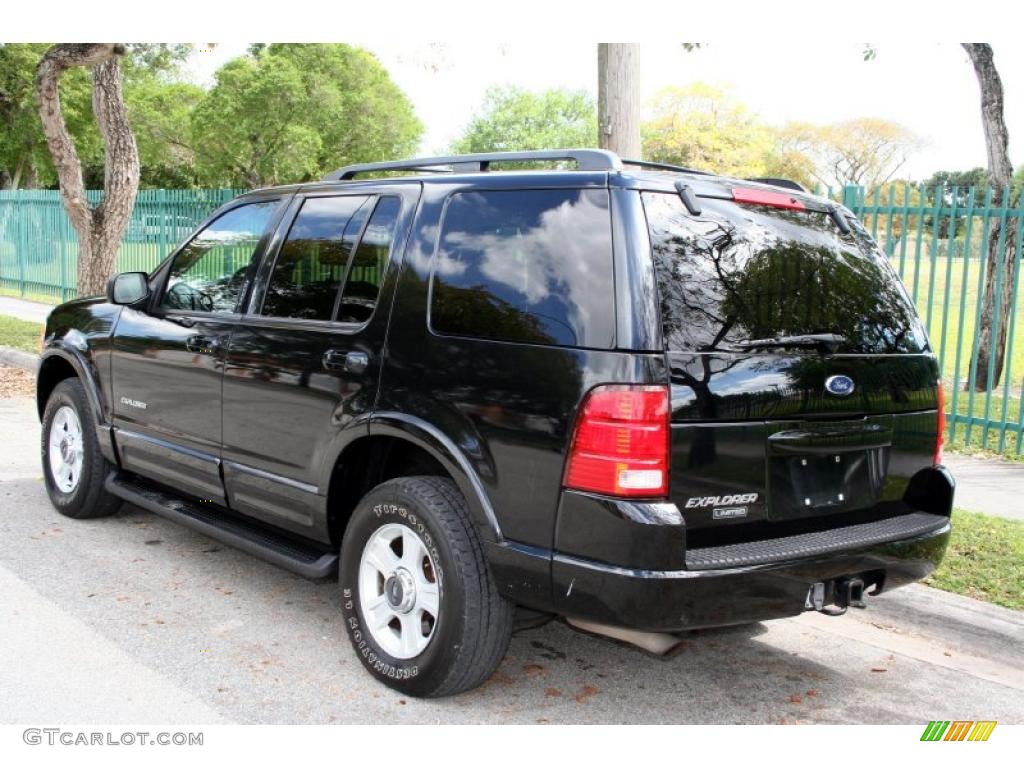 2002 Explorer Limited 4x4 - Black Clearcoat / Midnight Grey photo #7