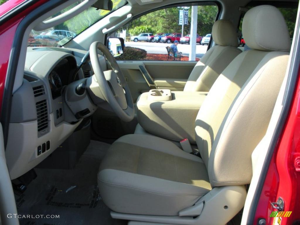 Almond Interior 2009 Nissan Titan XE Crew Cab Photo #48283774