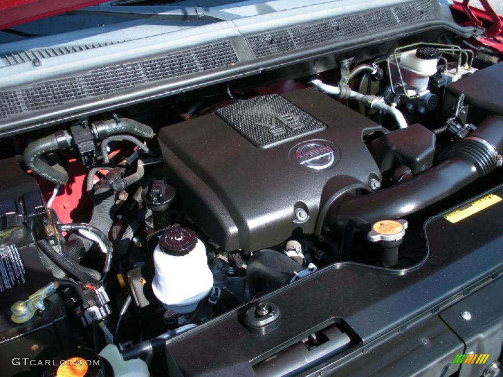 2009 Nissan Titan XE Crew Cab Engine Photos