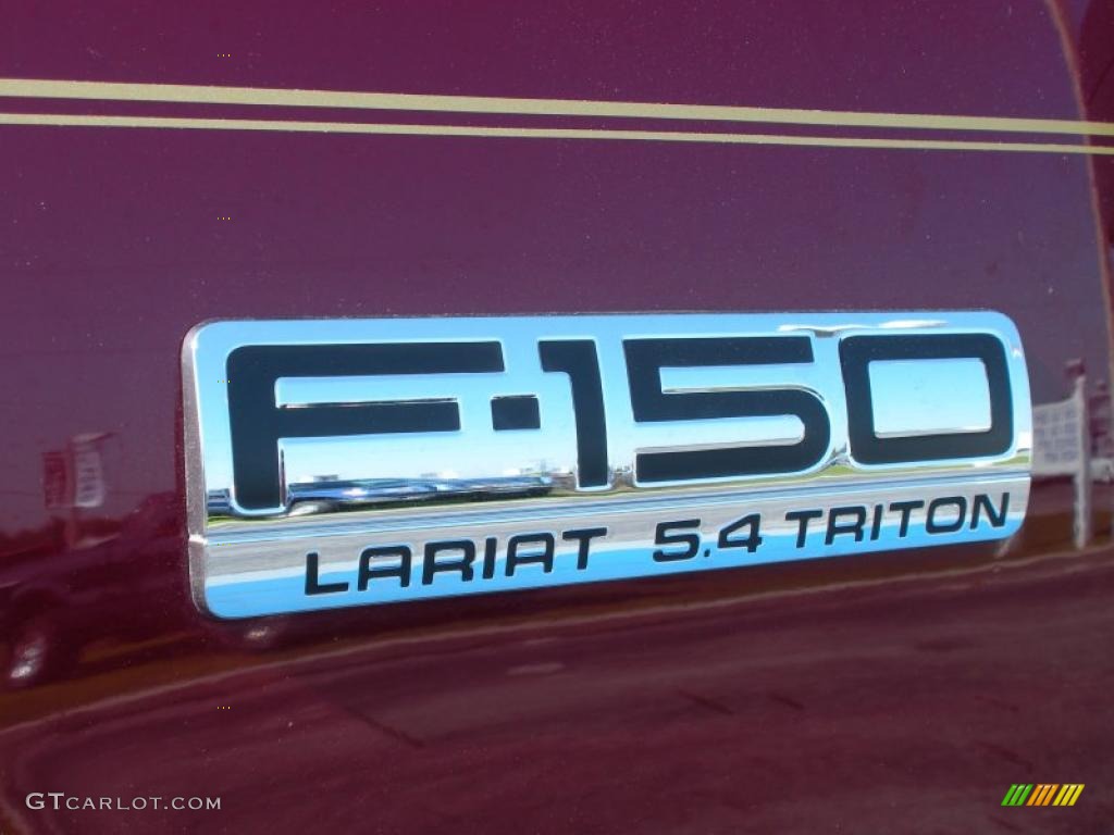 2005 F150 Lariat SuperCrew - Dark Toreador Red Metallic / Tan photo #9
