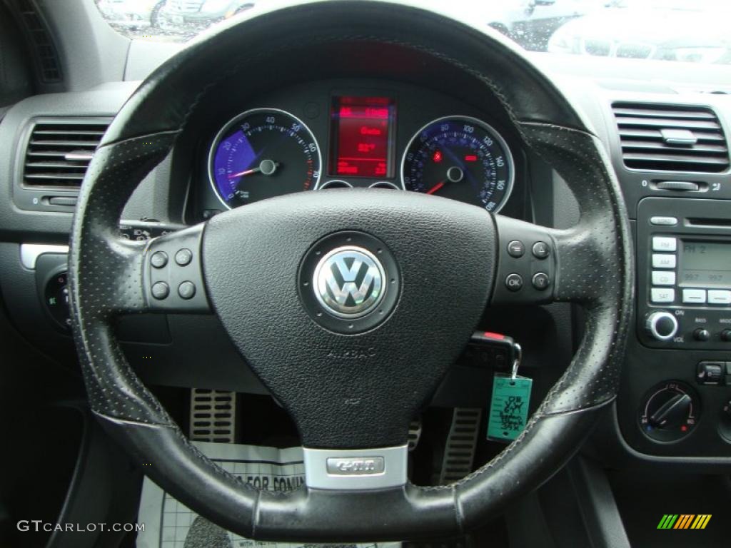 2008 Volkswagen GTI 4 Door Anthracite Black Steering Wheel Photo #48284824
