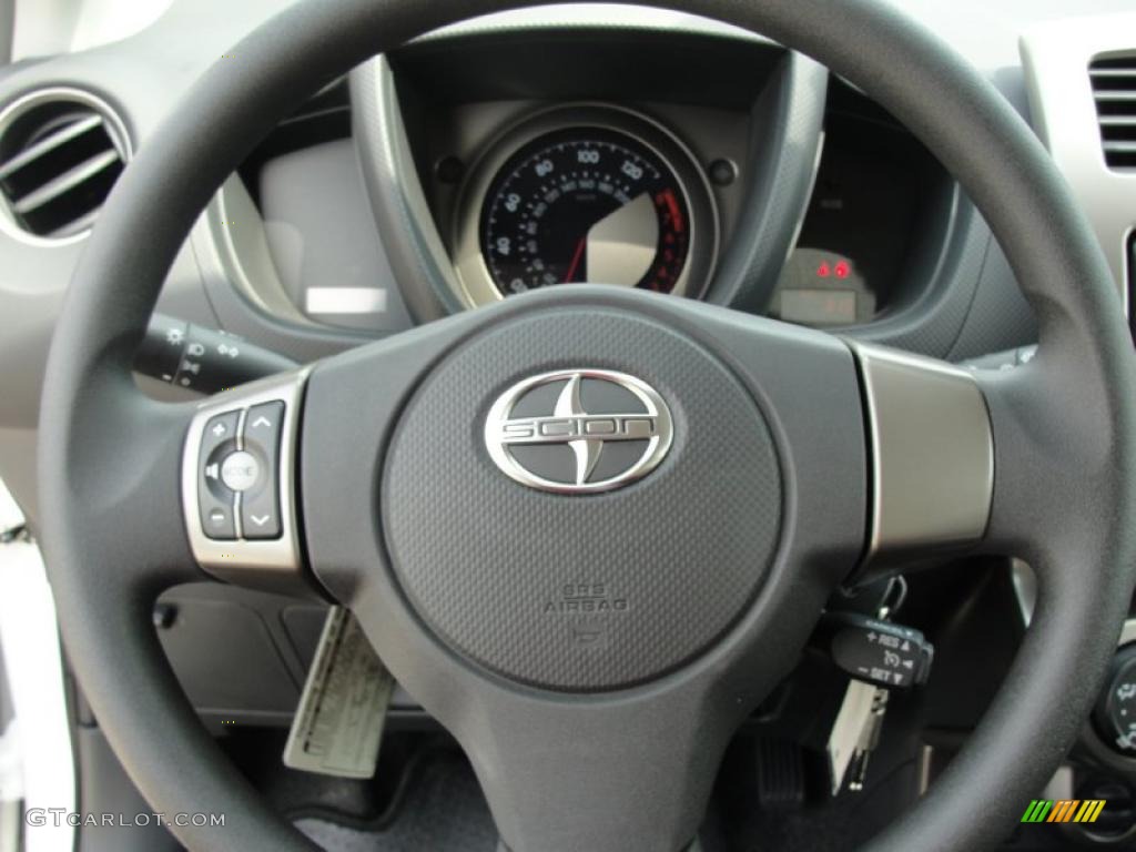 2011 Scion xD Standard xD Model Charcoal Steering Wheel Photo #48286133