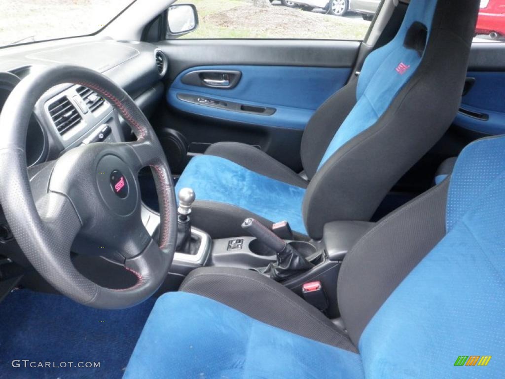 Blue Alcantara Interior 2007 Subaru Impreza WRX STi Photo #48286452