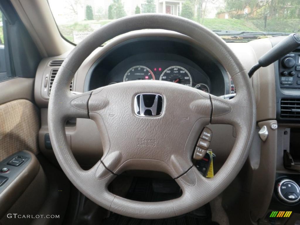 2002 Honda CR-V LX 4WD Saddle Steering Wheel Photo #48287107