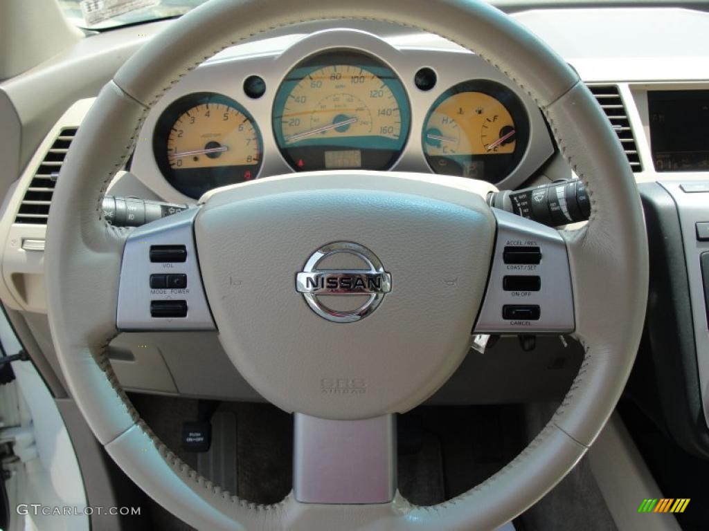 2005 Murano SE - Glacier Pearl White / Cafe Latte photo #29