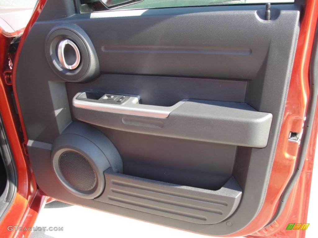 2008 Dodge Nitro R/T Dark Slate Gray/Orange Door Panel Photo #48289714