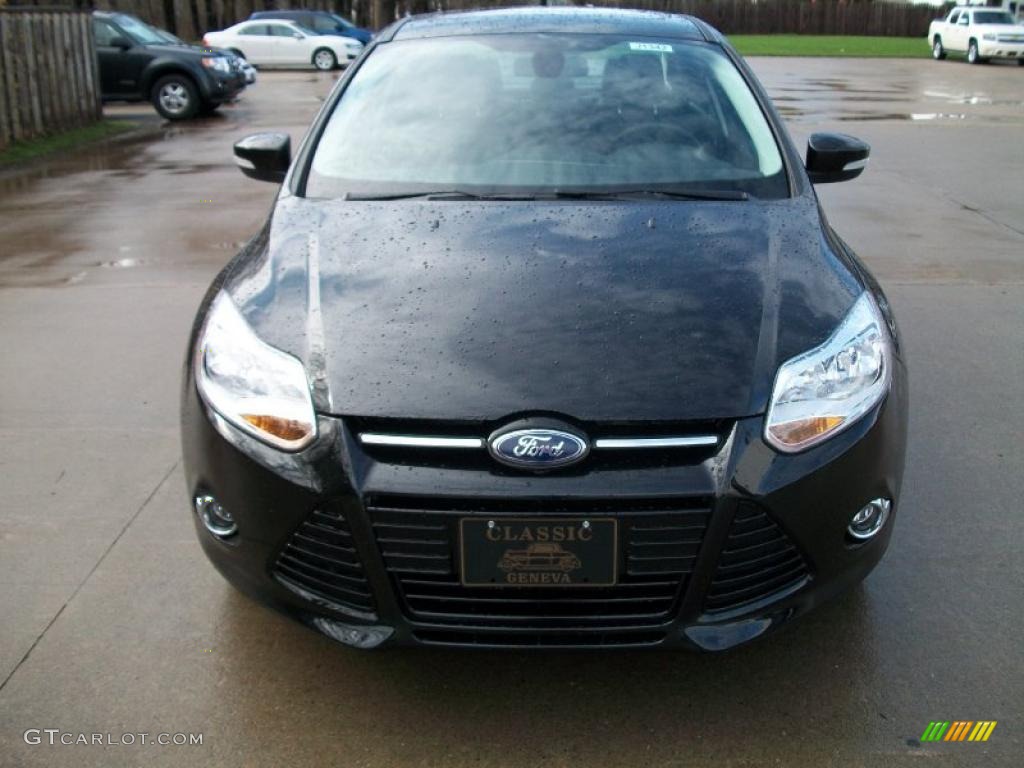 2012 Focus SEL Sedan - Tuxedo Black Metallic / Charcoal Black photo #2