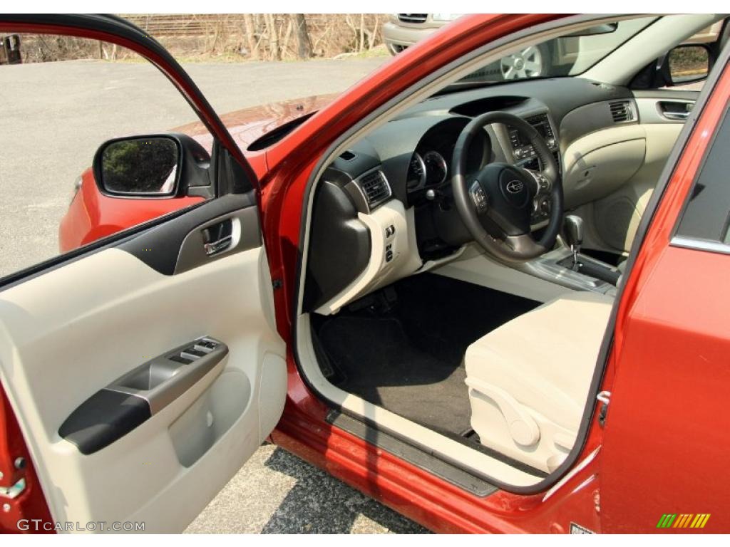 2009 Impreza 2.5i Premium Sedan - Paprika Red Pearl / Ivory photo #7