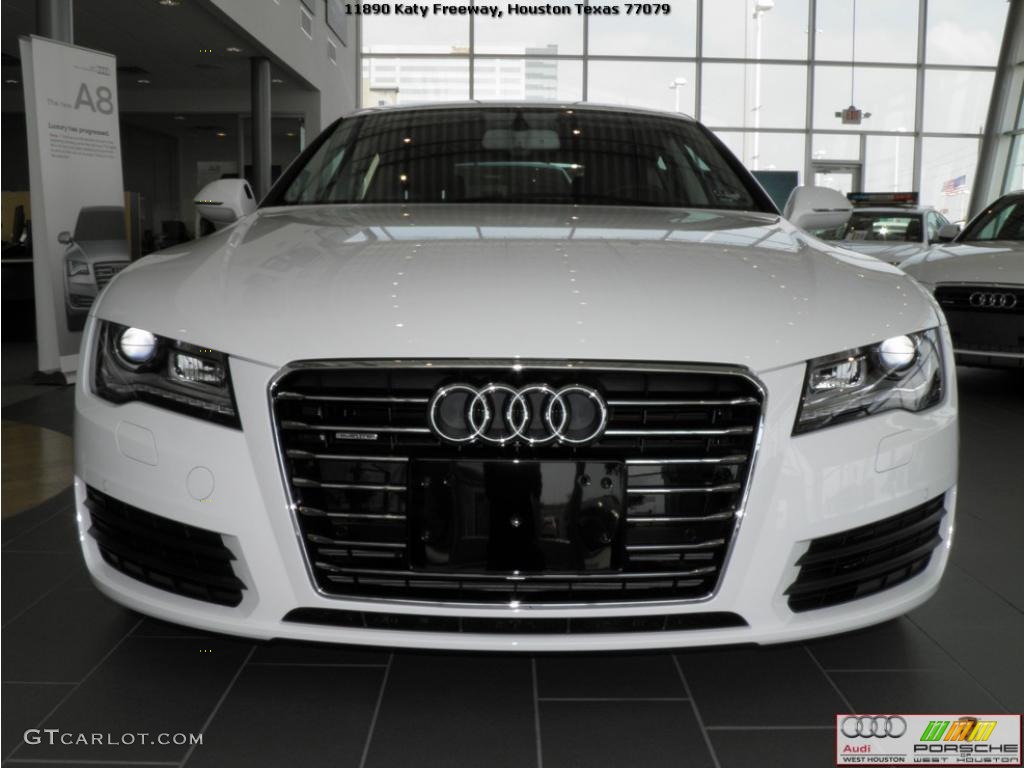 2012 A7 3.0T quattro Premium - Ibis White / Black photo #7
