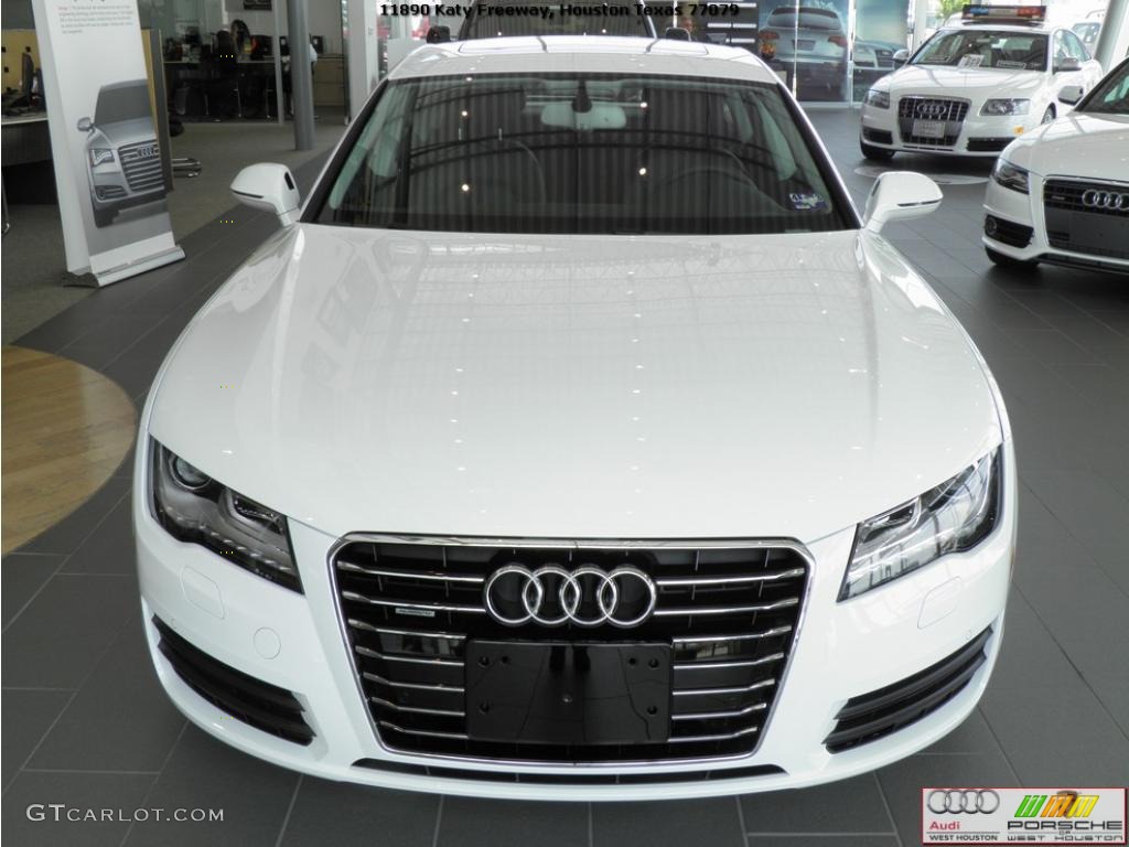 2012 A7 3.0T quattro Premium - Ibis White / Black photo #8