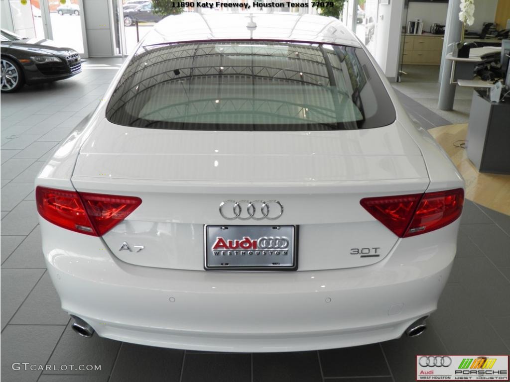2012 A7 3.0T quattro Premium - Ibis White / Black photo #9