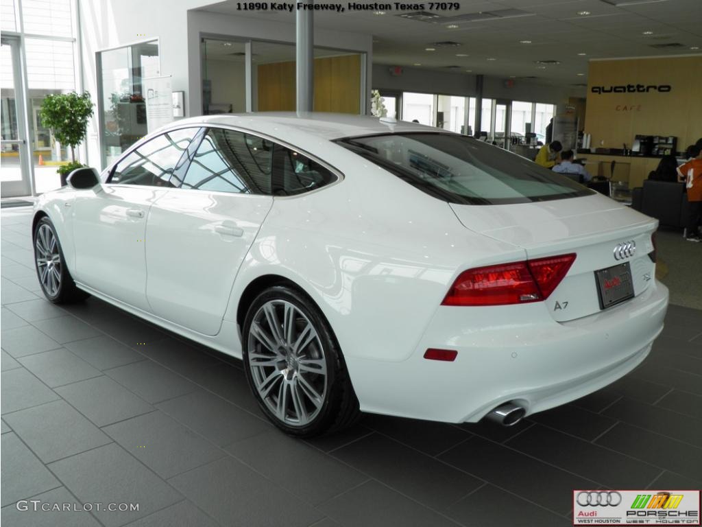 2012 A7 3.0T quattro Premium - Ibis White / Black photo #10