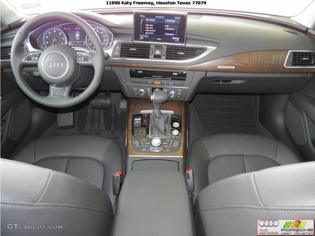 2012 Audi A7 3.0T quattro Premium Plus Black Dashboard Photo #48292963