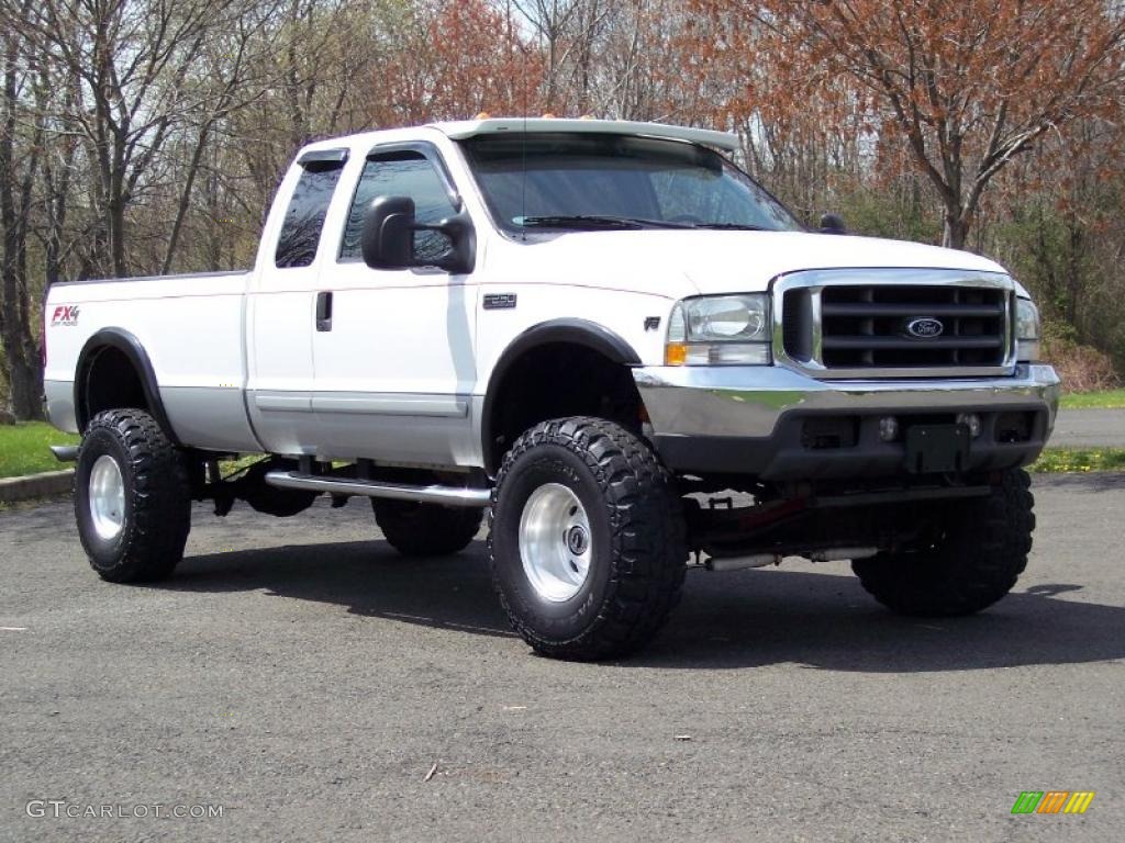 2002 F250 Super Duty XLT SuperCab 4x4 - Oxford White / Medium Flint photo #11