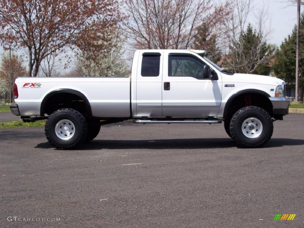 2002 F250 Super Duty XLT SuperCab 4x4 - Oxford White / Medium Flint photo #13