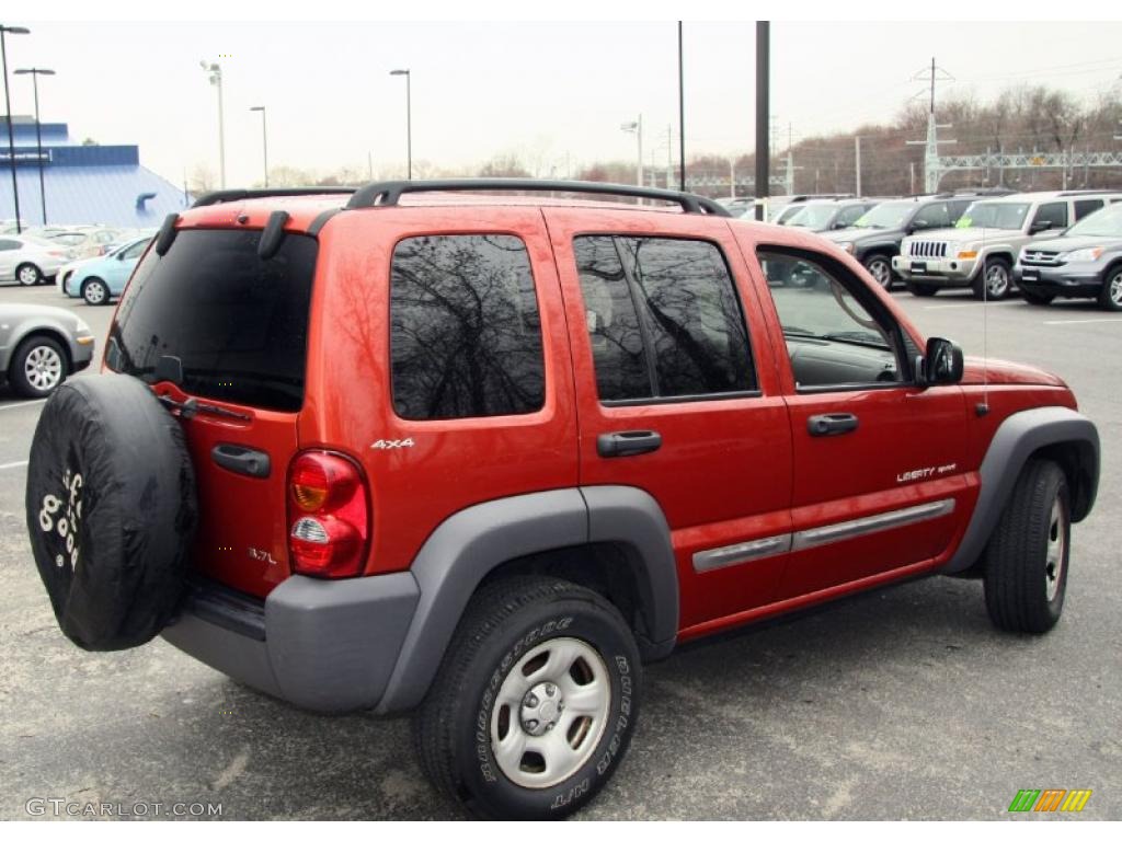 2002 Liberty Sport 4x4 - Salsa Red Pearlcoat / Dark Slate Gray photo #5