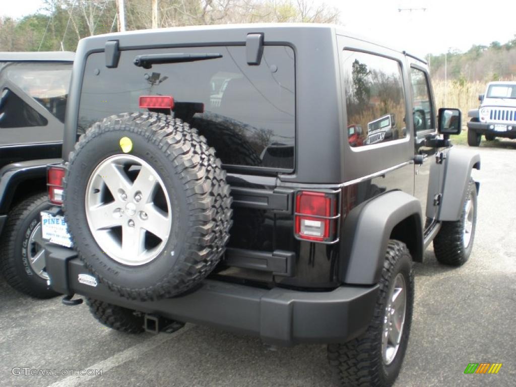 2011 Wrangler Rubicon 4x4 - Black / Black photo #2