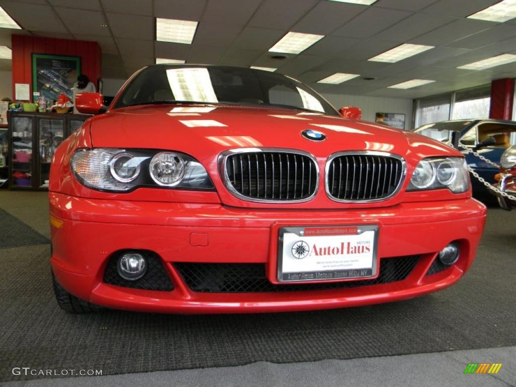 2005 3 Series 325i Convertible - Electric Red / Natural Brown photo #4