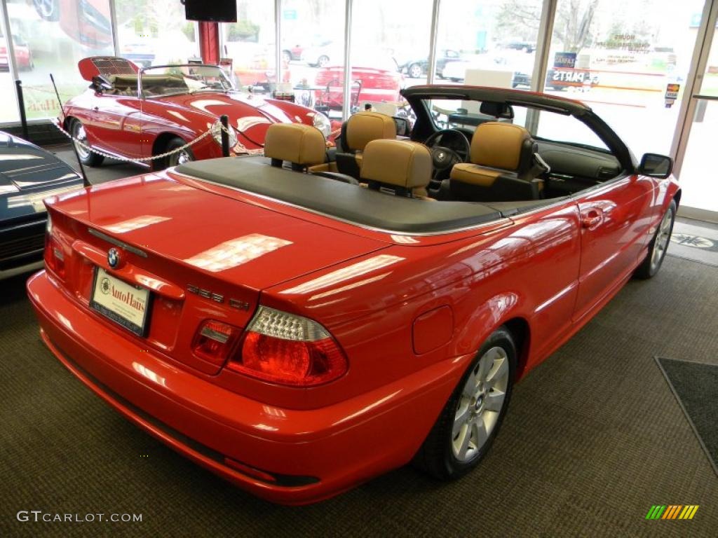 2005 3 Series 325i Convertible - Electric Red / Natural Brown photo #19