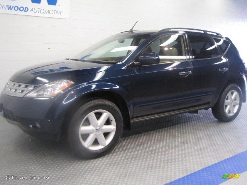 2005 Murano SE AWD - Midnight Blue Pearl / Cafe Latte photo #2