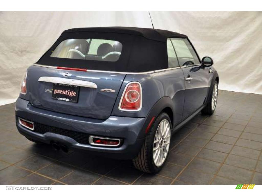 2011 Cooper John Cooper Works Convertible - Horizon Blue Metallic / Checkered Carbon Black/Black photo #2