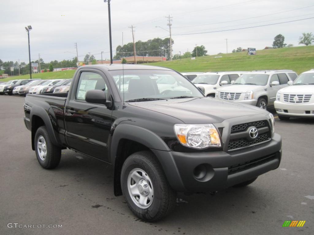 Black 2011 Toyota Tacoma Regular Cab 4x4 Exterior Photo #48306235