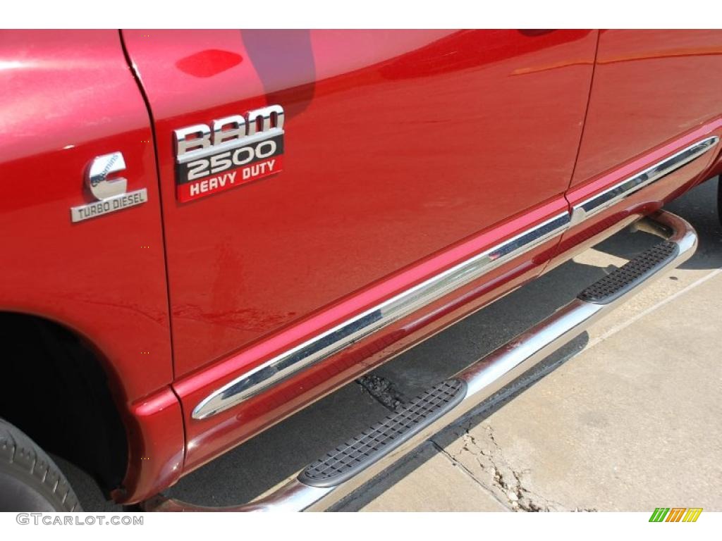 2008 Ram 2500 Big Horn Quad Cab - Inferno Red Crystal Pearl / Medium Slate Gray photo #13