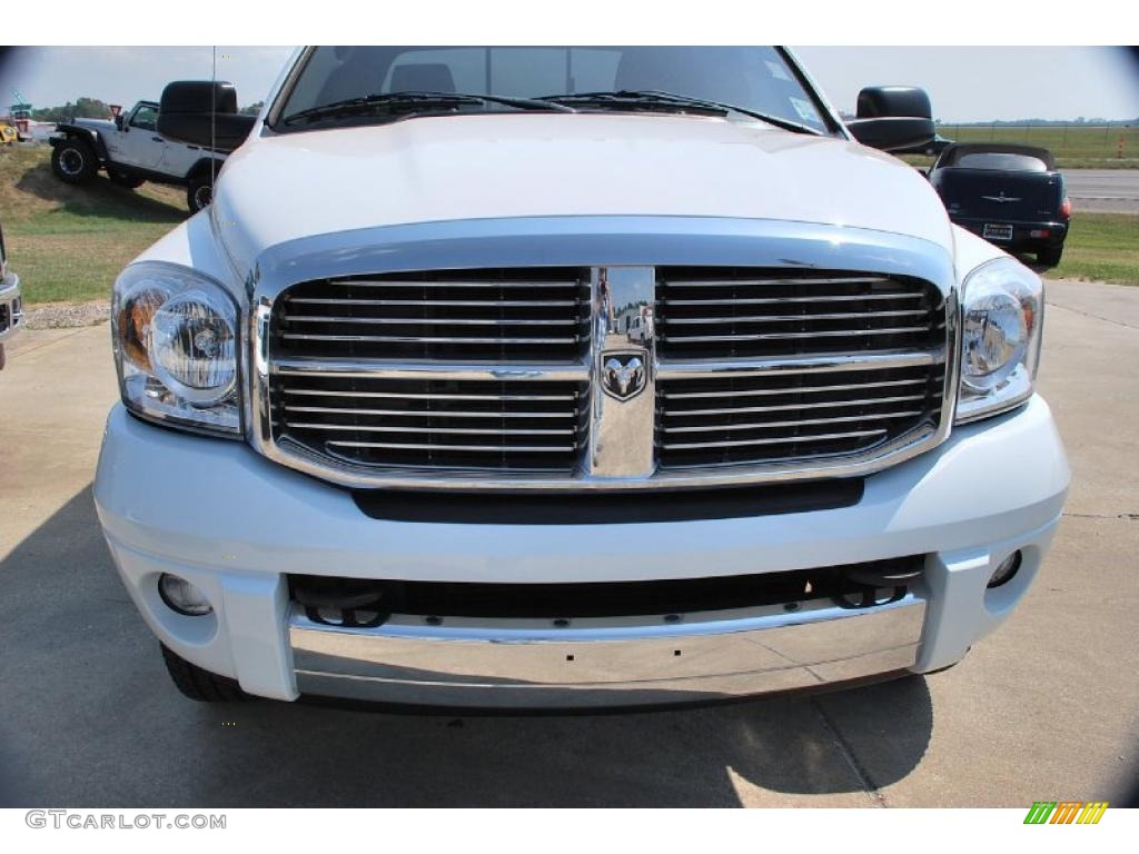 2009 Ram 3500 Laramie Quad Cab 4x4 Dually - Bright White / Khaki photo #12