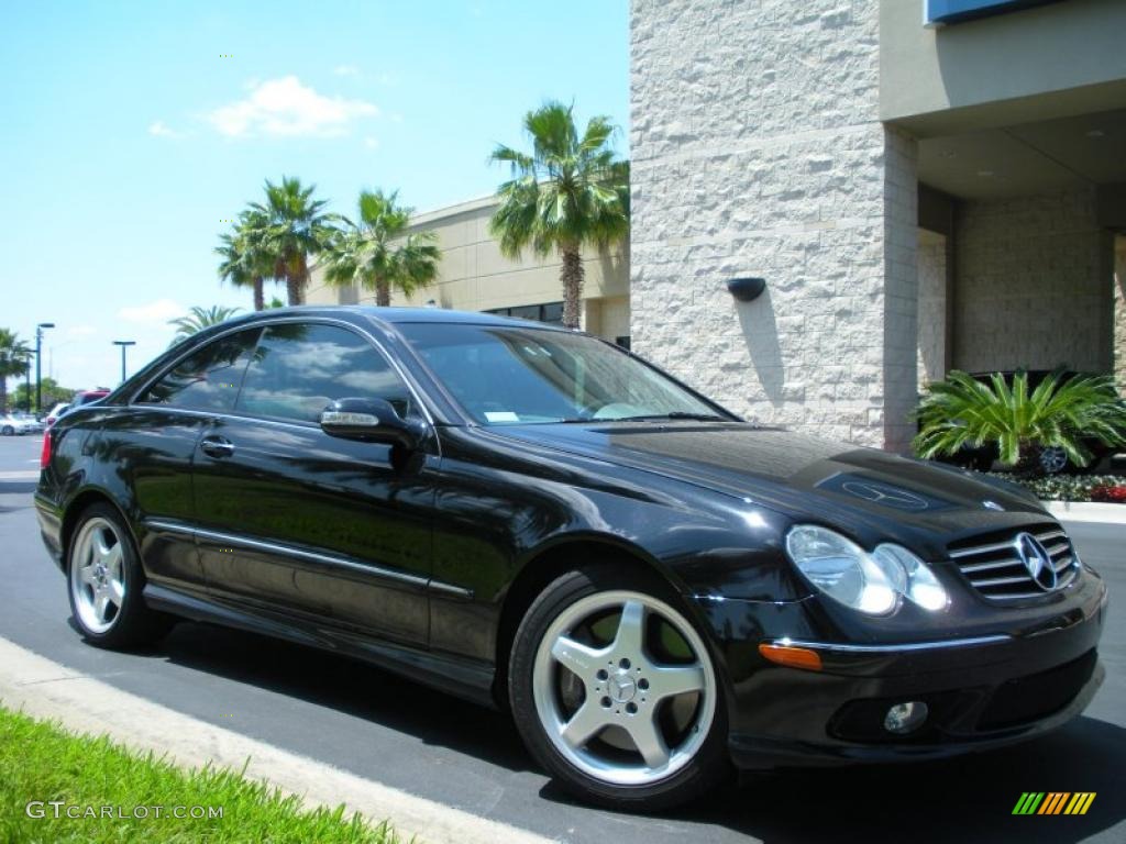 Black 2004 Mercedes-Benz CLK 500 Coupe Exterior Photo #48308200