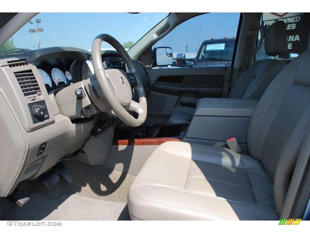 Khaki Interior 2009 Dodge Ram 3500 Laramie Quad Cab 4x4 Dually Photo #48308245