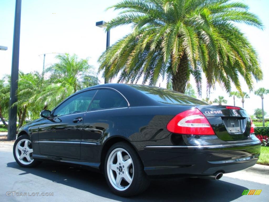 2004 CLK 500 Coupe - Black / Stone photo #8