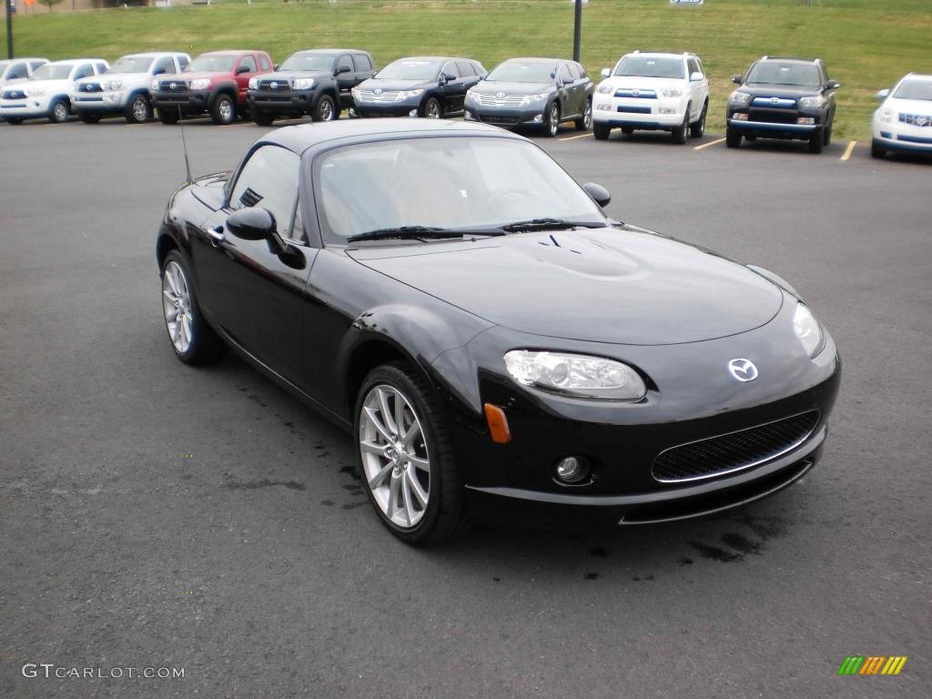 Brilliant Black 2008 Mazda MX-5 Miata Grand Touring Hardtop Roadster Exterior Photo #48308278
