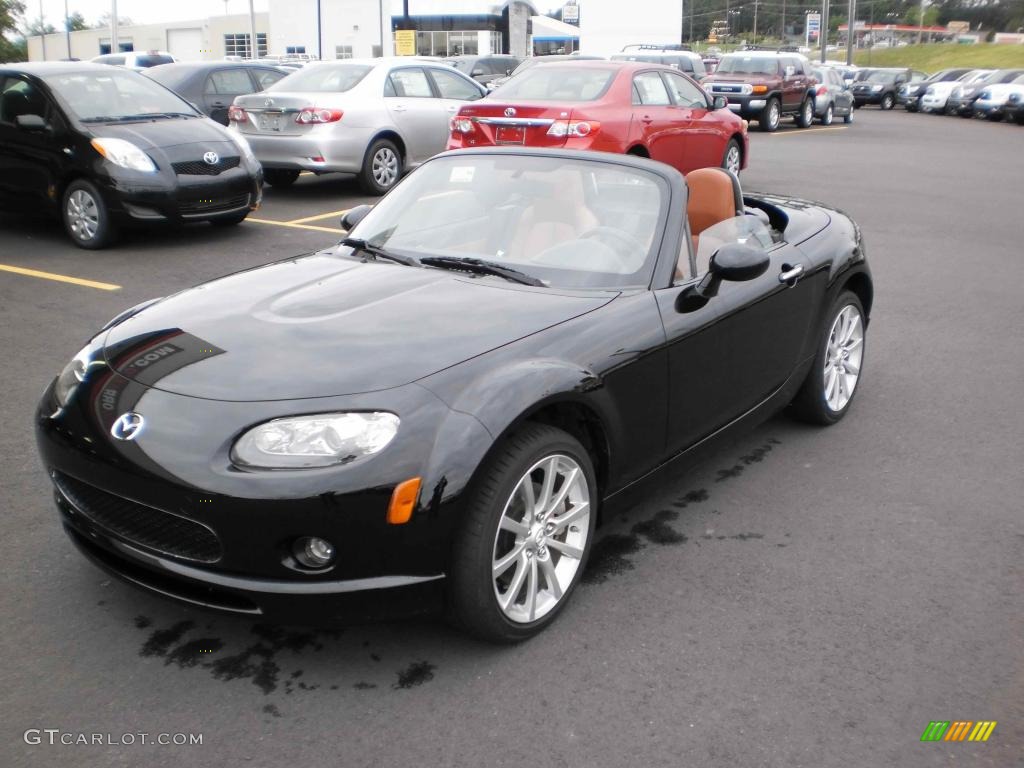 Brilliant Black 2008 Mazda MX-5 Miata Grand Touring Hardtop Roadster Exterior Photo #48308398