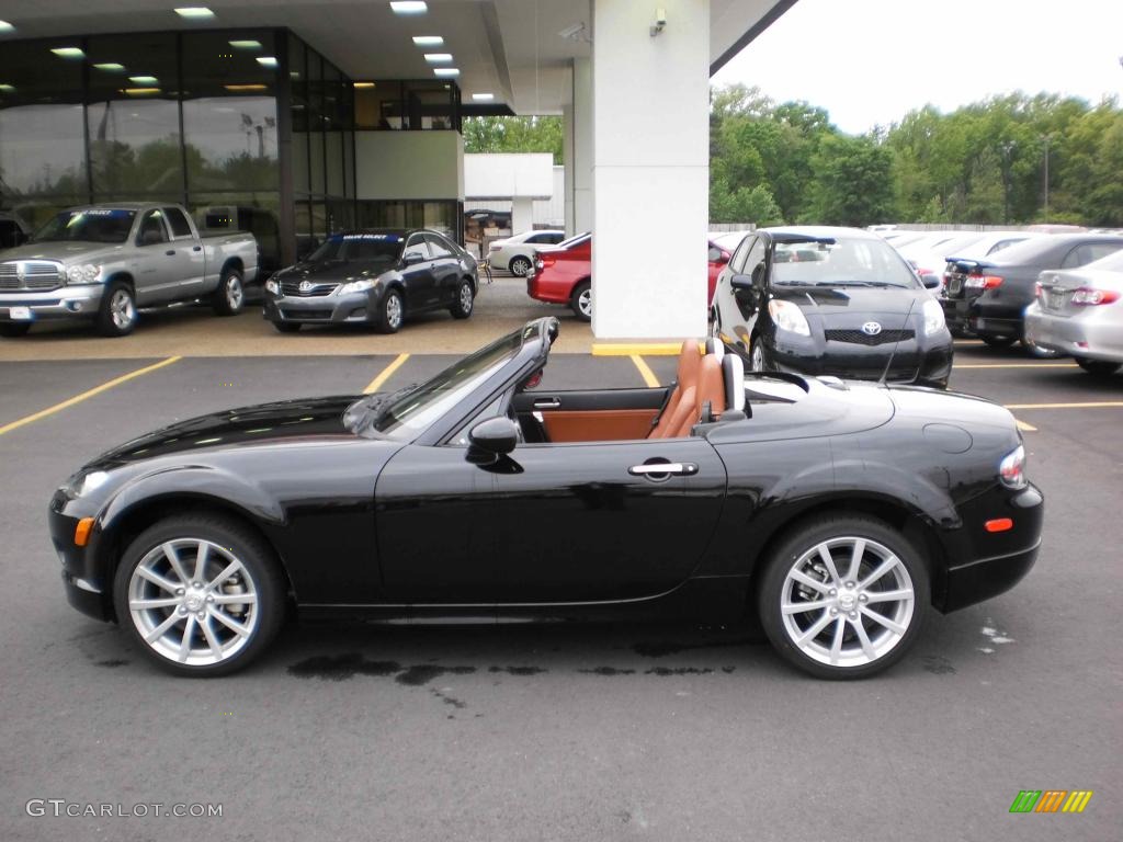 Brilliant Black 2008 Mazda MX-5 Miata Grand Touring Hardtop Roadster Exterior Photo #48308419