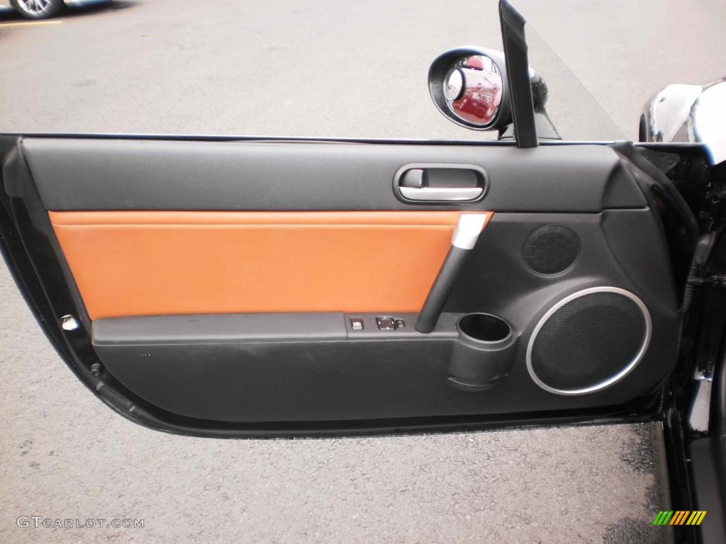 2008 Mazda MX-5 Miata Grand Touring Hardtop Roadster Tan Door Panel Photo #48308497