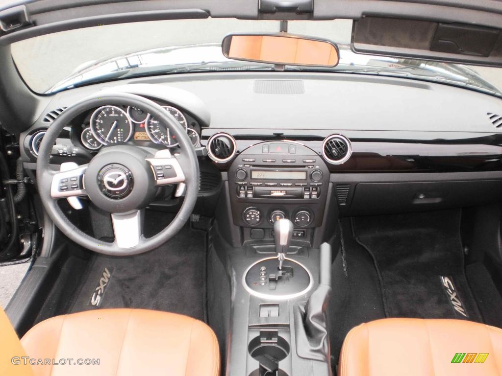 2008 Mazda MX-5 Miata Grand Touring Hardtop Roadster Tan Dashboard Photo #48308524