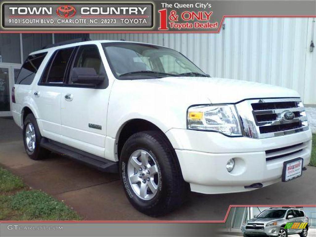 2008 Expedition XLT 4x4 - White Suede / Camel photo #1