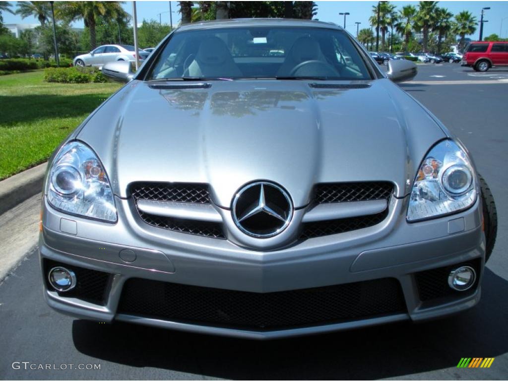 Palladium Silver Metallic 2010 Mercedes-Benz SLK 300 Roadster Exterior Photo #48309316